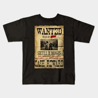 Skull X Bones Wanted Poster Kids T-Shirt